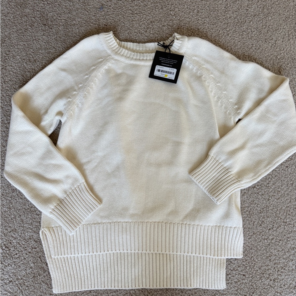Able Lily Pullover Sweater antique white NWT